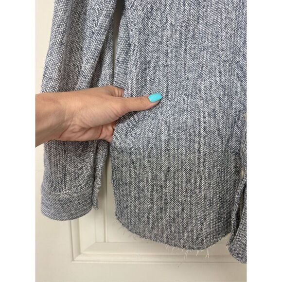 Bohme Boho Lightweight Frayed Casual Button Up Shacket Shirt Women’s Small - Picture 3 of 11